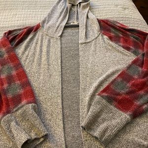Maurice’s size 3X open front hooded cardigan.